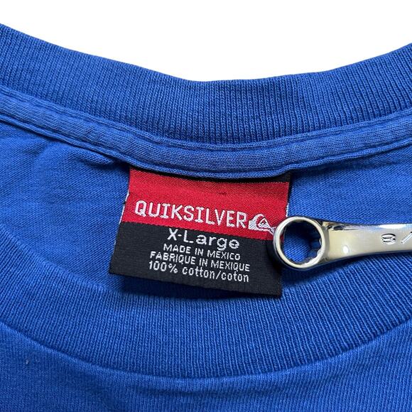 Vintage Quiksilver T-Shirt Men’s XL Blue Surf Skate Y2K Logo Tee Made in Mexico - Picture 3 of 11